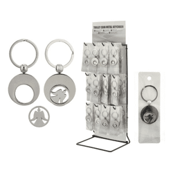 Angel key fob with shopping cart chip