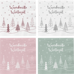 Napkins, wintertime, 4/s, pack of 20