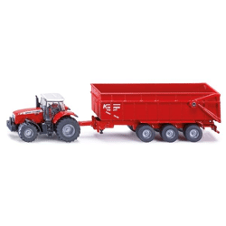 SIKU 1844 - Massey Ferguson Traktor mit Anhänger - Modellauto