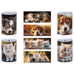 Spardose Tierwelpen 4/s ca. 8,5 x 11,5cm