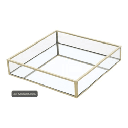 Tablett mit Spiegel, Oriental, quadratisch, 20x20cm