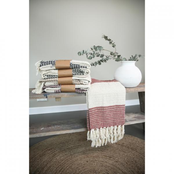 Take a Plaid 12 Rost aus recycelter Baumwolle 130 x 180 cm