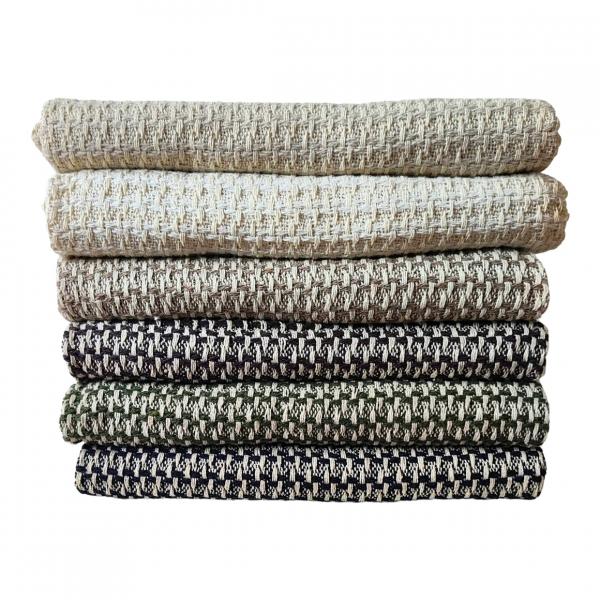 Take a Plaid 35 aus recycelter Baumwolle, armeegrün 130 x 180 cm