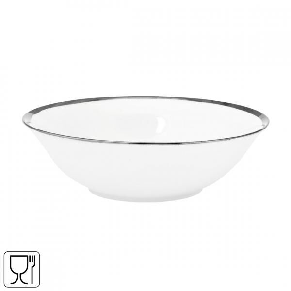 Vtwonen Schale Weiß Silber 18 cm