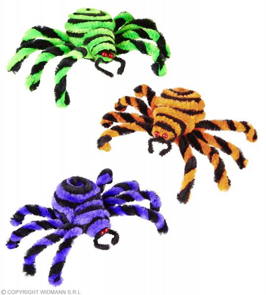 12 SPINNEN 15 cm - in Displaybox- 3 Farben sortiert