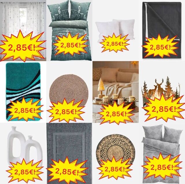 2,85 € Haushaltswaren Stock Kategorie A Bettwäsche Handtücher Badematten Lampen Taschen Duschvorhänge Mix Ware auf Lager Versand aus Deutsch