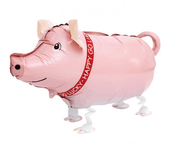 Airwalker-Ballon "Schwein" - 66 x 36,3 cm