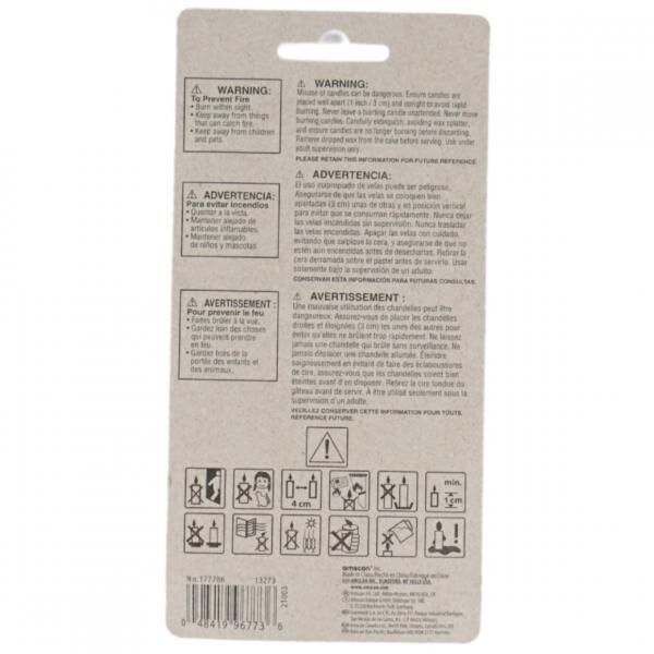 Amscan Kuchen Kerze Figur 7 weiß 13 cm