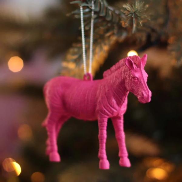 Anhänger zebra rosa 12 cm