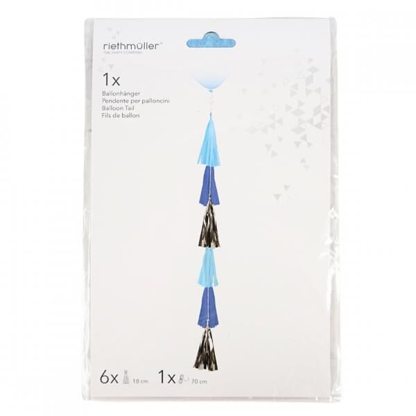 Ballongirlande Fransen blau 70 cm