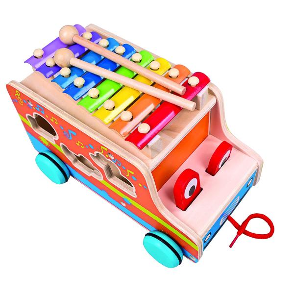 Bino & Mertens - Holz Steckauto mit Xylophon
