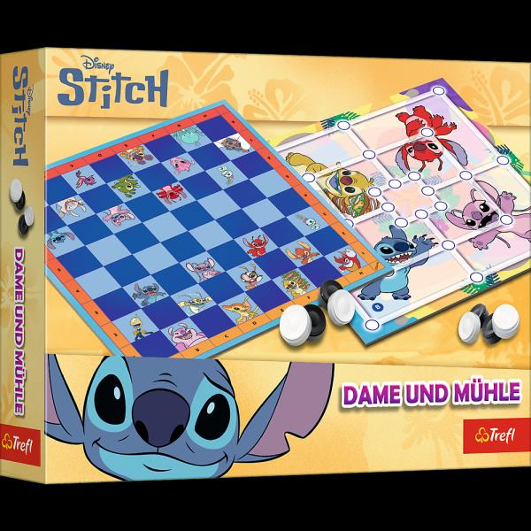 Disney Stitch - M&uuml;hle & Dame - Brettspiel