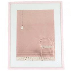 Photo frame with passe-partout pink 30 x 40 cm