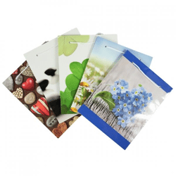 Geschenktüte glänzend 16,5 x 10 x 21,5 cm 5 Stück sortiert