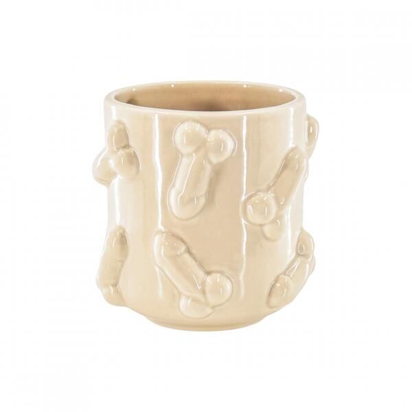 Housevitamin Blumentopf Dick beige 11,5 cm