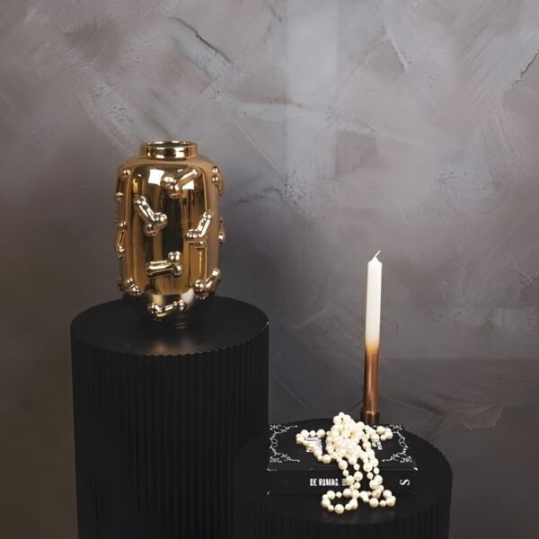 Hausvitamin Vase Dick goldfarben 27 cm