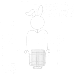 J-Line tea light holder Rabbit white 41,5 cm