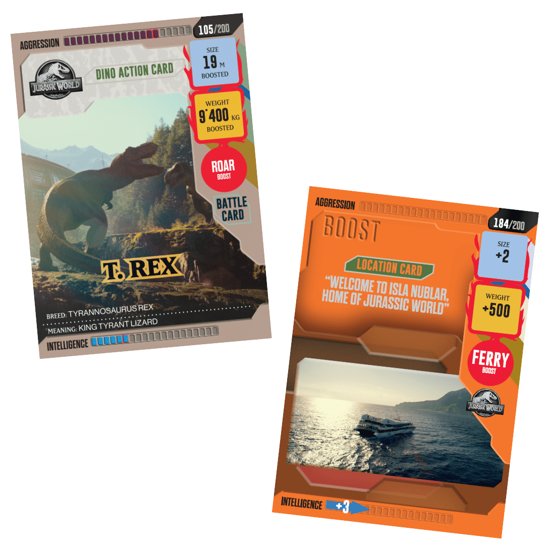 Jurassic World Roar! Trading Cards &ndash; 24er DISPLAY