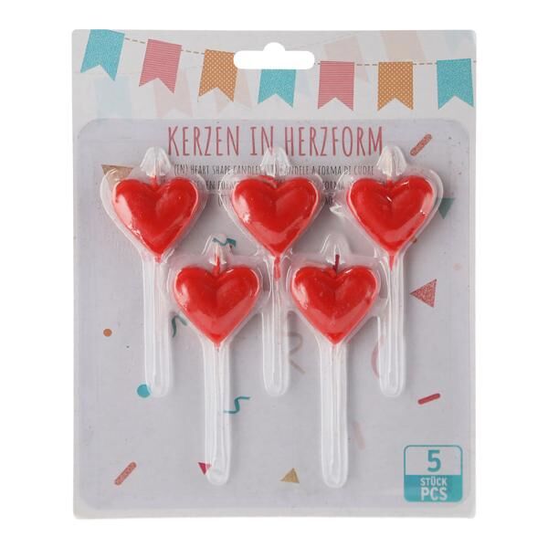 Kerze Herz, rot
