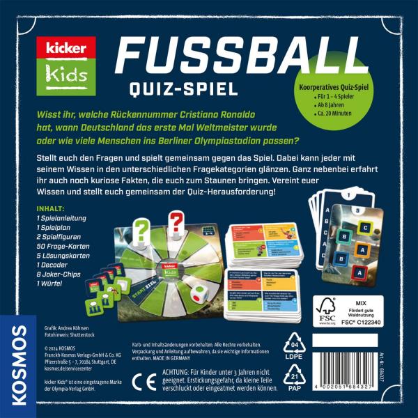 Kosmos 684327 - KickerKids - Fu&szlig;ball Quiz