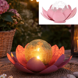 LED solar lotus blossom, summer, large, approx. 22cmD