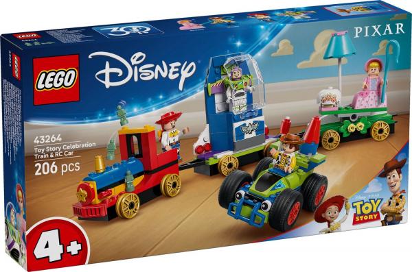 LEGO&reg; Disney Pixar 43264 - Partyzug und das Auto RC aus Toy Story (206 Teile)