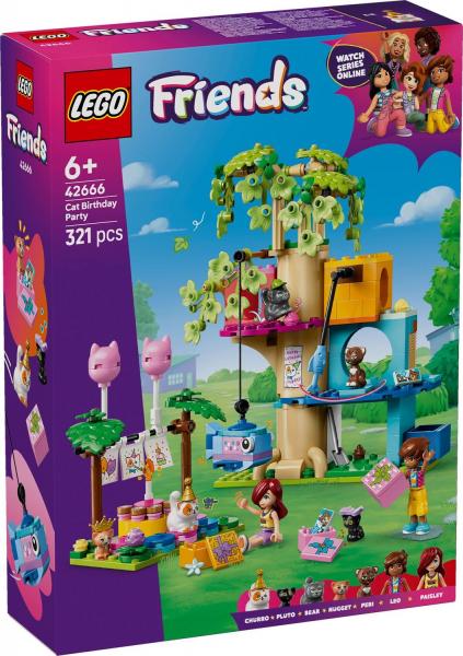 LEGO&reg; Friends 42666 - Katzengeburtstagsparty & Baumhaus (321 Teile)