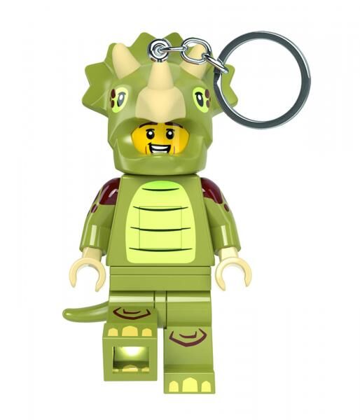 LEGO&reg; Minifigures&trade; - Schl&uuml;sselanh&auml;nger mit Taschenlampe - Triceratops Kost&uuml;m-Fan
