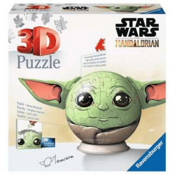 Mandalorian Grogu puzzle ball with ears - 3D puzzle 72 pieces