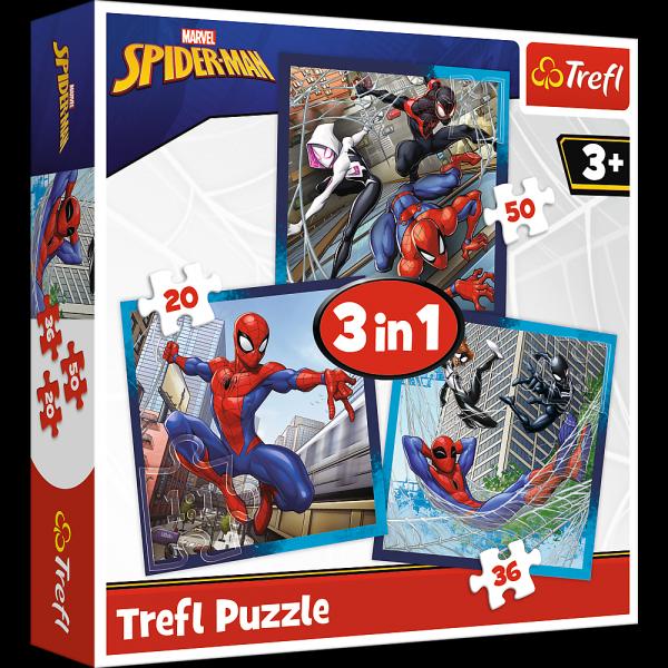 Marvel Spiderman - Puzzle 3in1 20-50 Teile