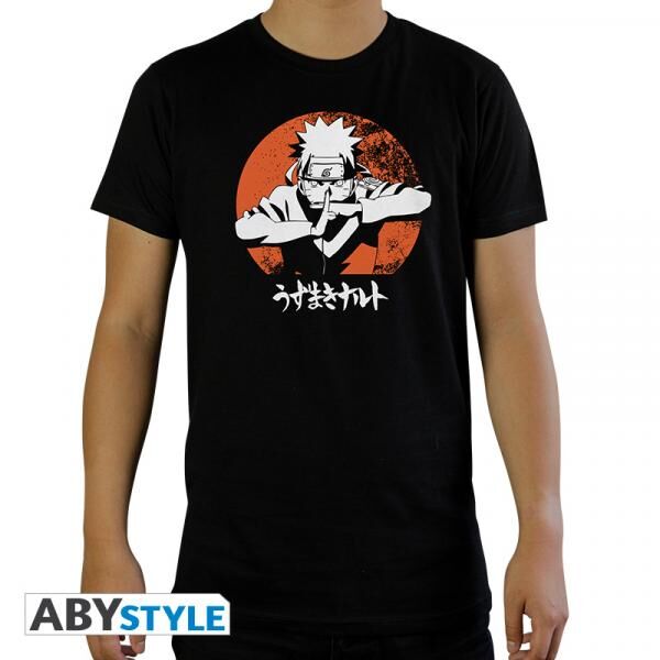 NARUTO SHIPPUDEN - Tshirt "Naruto" man SS black - basic - Large
