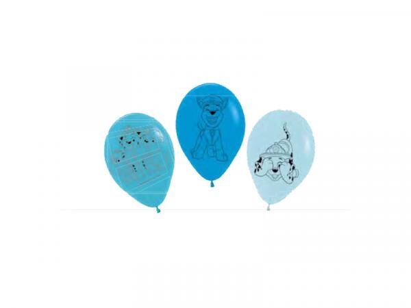 Paw Patrol - 5 Luftballons blau - 30 cm