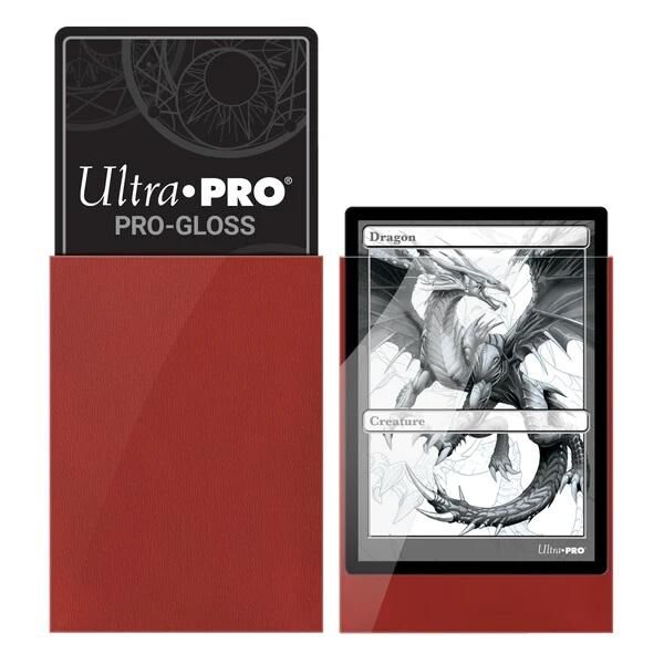 Red PRO-Gloss Standard Deck Protector Sleeves (100)