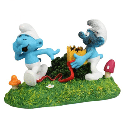 Smurfs with prankster Smurf - decorative figure