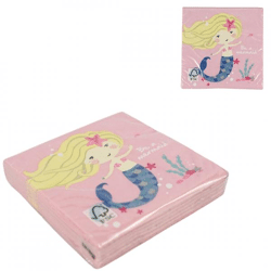 Servietten Be a mermaid 25 x 25 cm 3-lagig rosa 20 Stk.