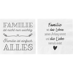 Servietten Familie, 2/s 20er Pack