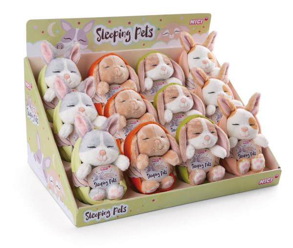 Sleeping Pets Bunnies - Kuscheltier Sortiment - 12 cm