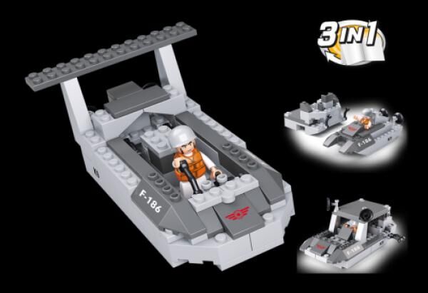 Sluban M38-B0537D - Landings Craft 3IN1