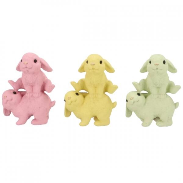 Statue Kaninchen springen Pastell 20 cm 3 sortiert