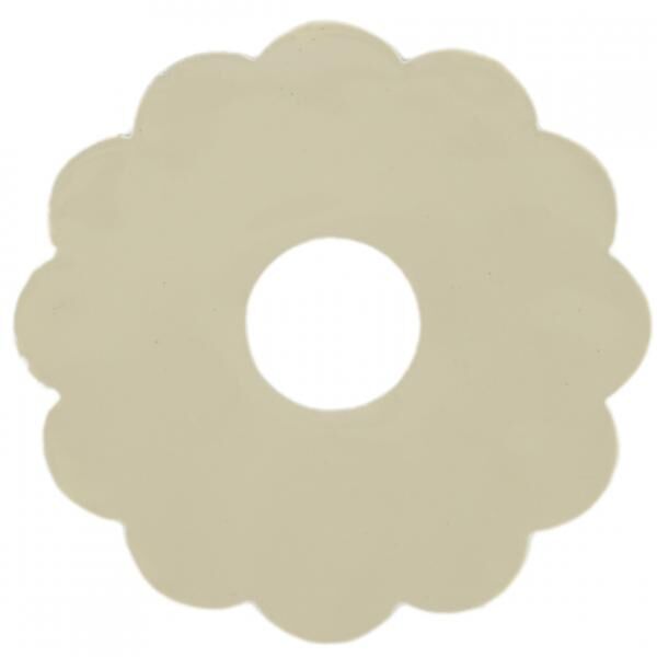 Stjernsund Kerzenring Loua Blume beige glänzend 9,3 cm