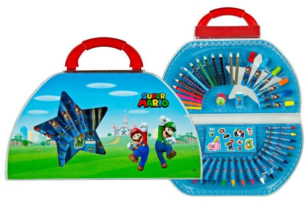 Super Mario - Malkoffer, 51-teilig