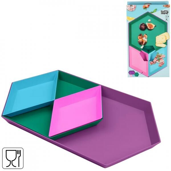 Tapas-Teller Urban Oasis 37 cm Satz von 4