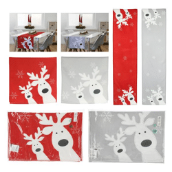 Table runner reindeer, 2/s, approx. 40x160cm