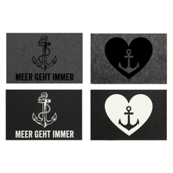 Maritime felt placemat 4/s approx. 45x30cm 