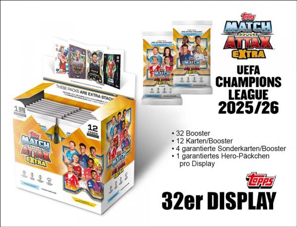 Topps UEFA Champions League Match Attax EXTRA 2025/2026 TC &ndash; 32er DISPLAY
