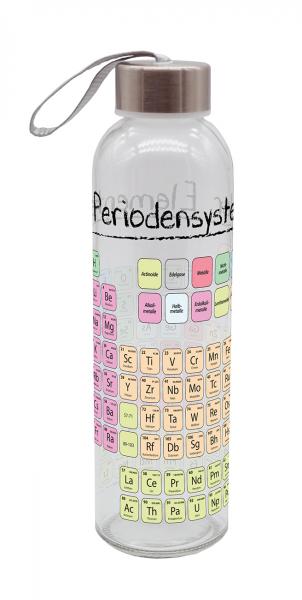 Trinkflasche Periodensystem 500ml Glas