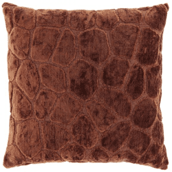 Unique Living kussen Elina donkerbruin 45 x 45 cm