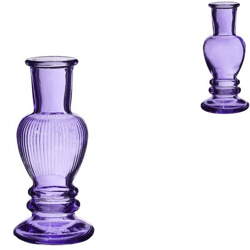 Vase candle holder Venice purple 11,5 cm 2 assorted