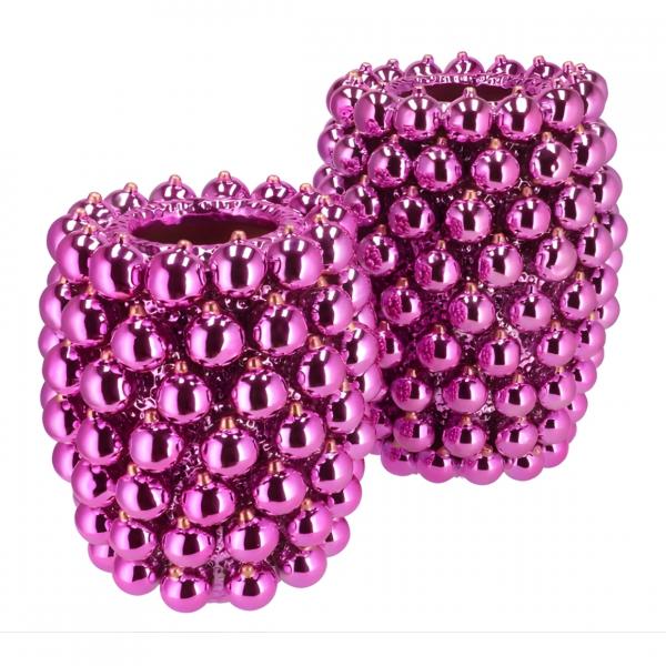 Vase Weihnachtskugel fuchsie 33 cm