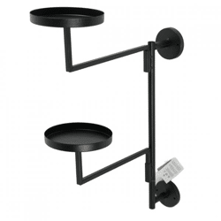 Wandkerzenhalter Metall schwarz 42 cm